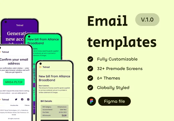 قالب ایمیل چندمنظوره فیگما | Email template