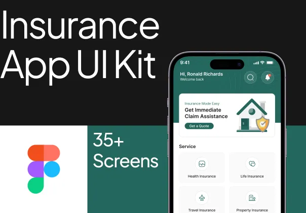 کیت UI اپلیکیشن بیمه | Figma
