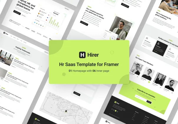 قالب فریمر SaaS منابع انسانی هایرر | Hirer