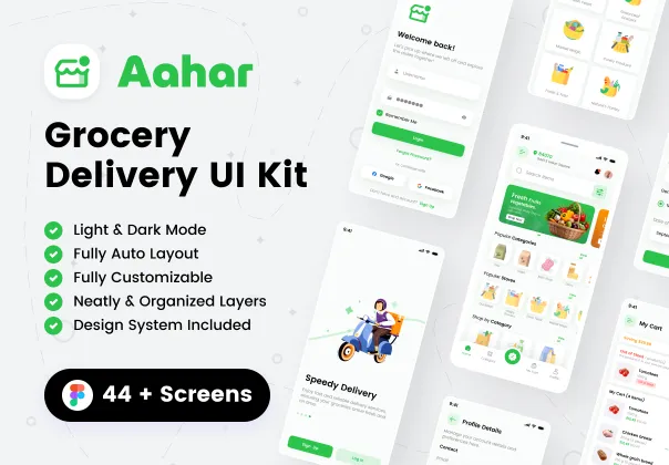 کیت UI تحویل مواد غذایی | Aahar