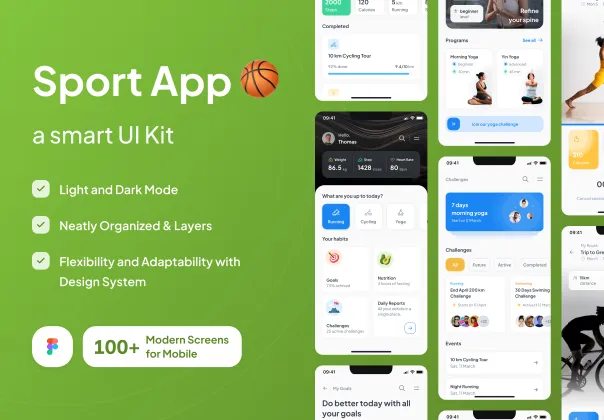 اپلیکیشن ورزشی رایگان | Figma