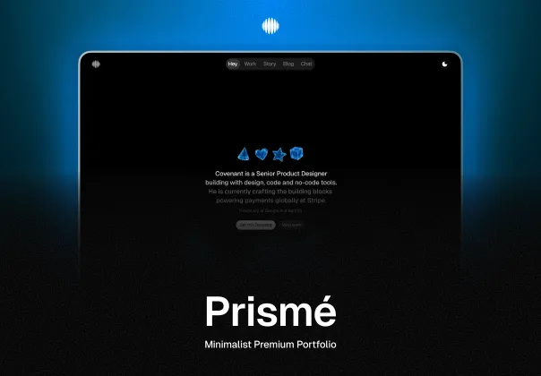 قالب پورتفولیو فیگما و فریمر پریسمه فرامر | Prismé