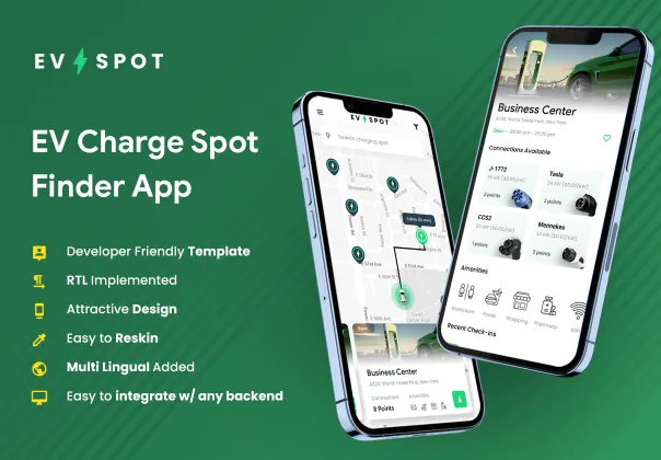 سورس کد اپلیکیشن پیدا کننده ایستگاه شارژ خودروهای برقی | EV Spot