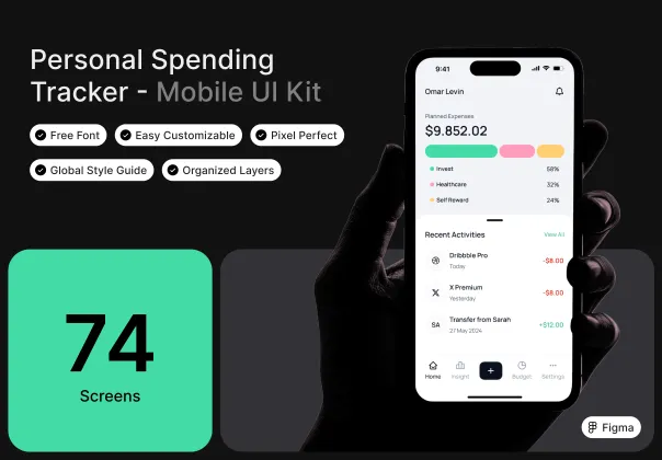 کیت UI ردیاب هزینه شخصی بالانس‌پرو | BalancePro