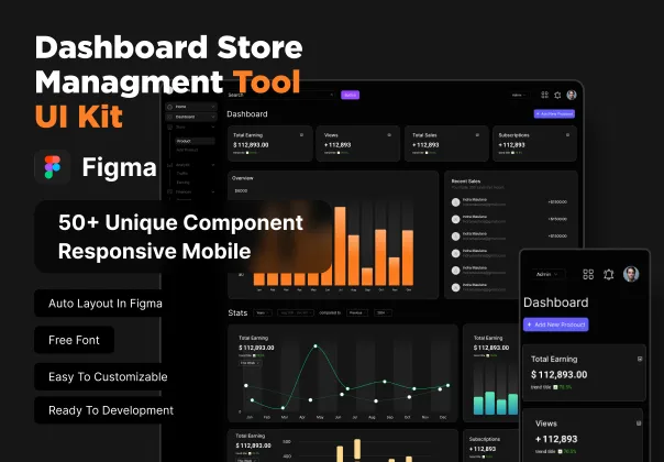 طرح UI داشبورد مدیریت فروشگاه