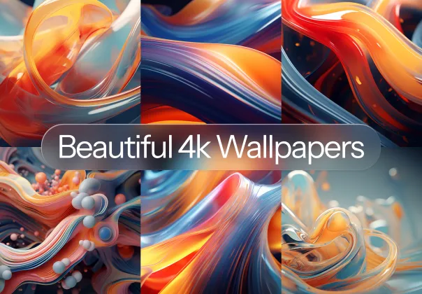 والپیپرهای ۴K زیبا و سه بعدی رایگان | Unroot.design