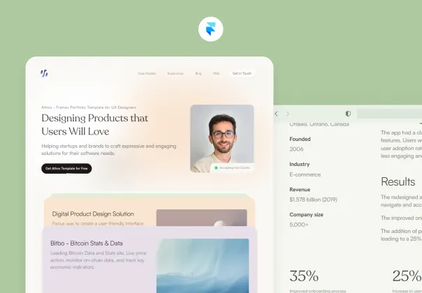 قالب فریمر رایگان برای طراحان UX | Athos