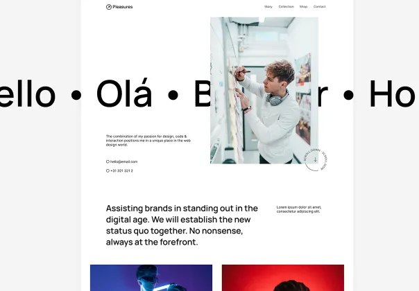 قالب پرتفوی آژانس خلاق | Pleasure