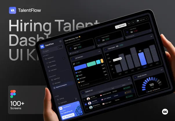 کیت UI داشبورد استخدام استعداد | TalentFLow