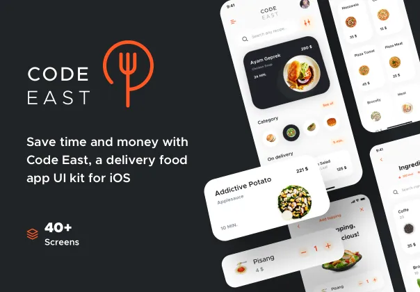 کیت UI اپلیکیشن تحویل غذا | CODE East