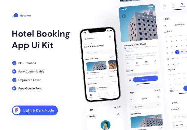 کیت UI اپلیکیشن رزرو هتل هاتلین | Hotelyn