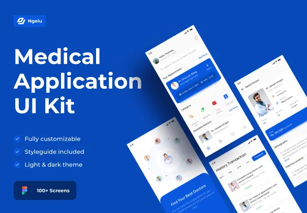 کیت UI پزشکی آی‌اواس | Ngelu