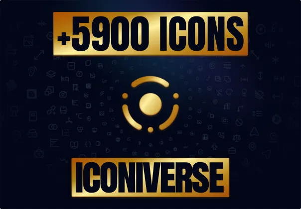 مجموعه آیکون 5900+ برای UI و توسعه | Iconiverse