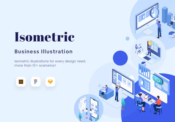تصاویر ایزومتریک برای کسب‌وکار | Isometric
