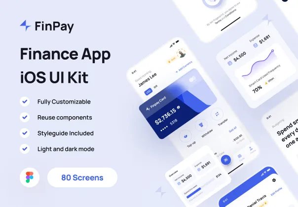 کیت UI اپلیکیشن مالی فاین‌پی | Finpay
