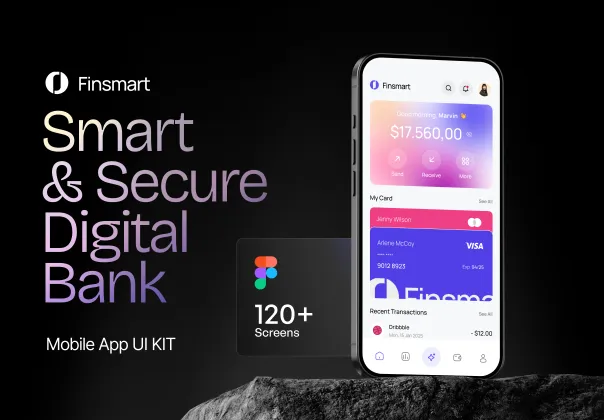 کیت UI اپلیکیشن بانکی دیجیتال هوشمند و امن | Finsmart