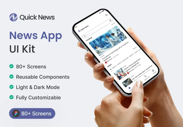 کیت UI اخبار کوئیک | Quick News