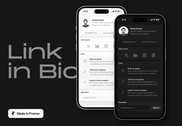 قالب فریمر لینک بیو | DF Link