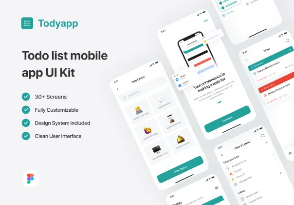 کیت UI اپلیکیشن لیست کارها | Todyapp