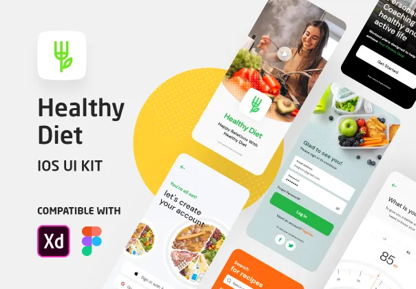 کیت UI سلامتی و رژیم غذایی | Healthy Diet