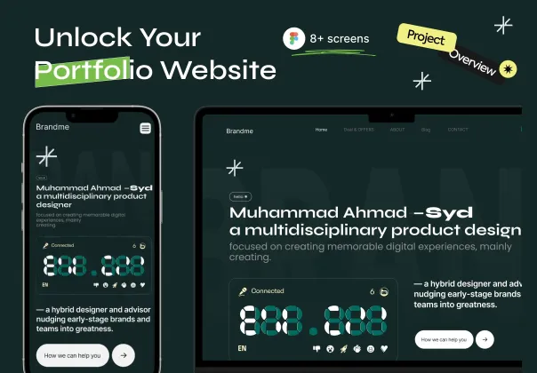 کیت فیگما پورتفولیو و رزومه وب‌سایت