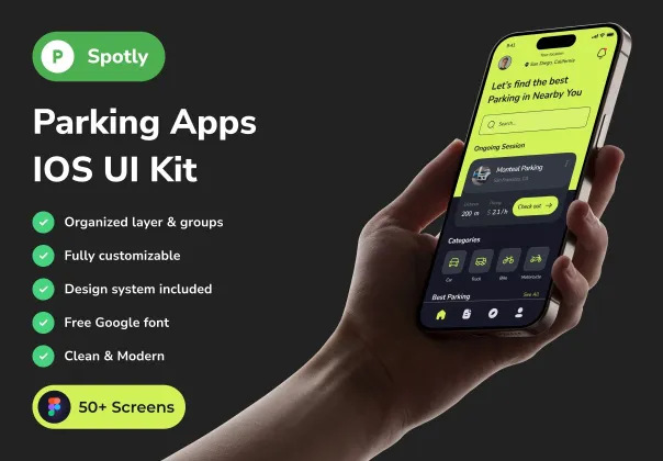 کیت UI اپ پارکینگ اسپاتلی | Spotly