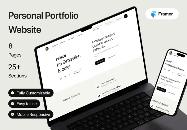 قالب وب‌سایت پورتفولیو طراح وب بروکس | Brooks