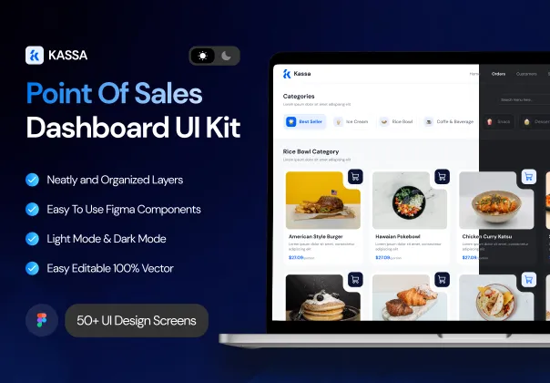 کیت UI داشبورد POS کاسا | Kassa