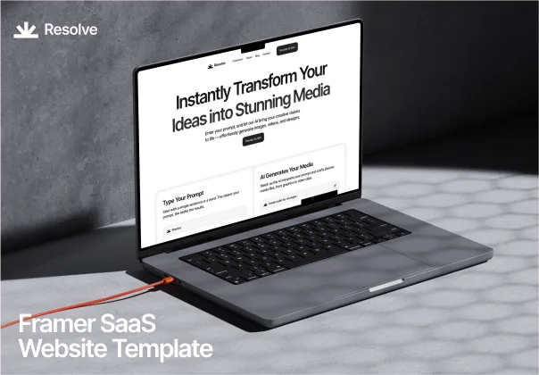 قالب‌ فریمر وب SaaS ریزالو | Resolve Framer