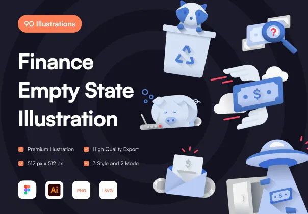 ایلوستراسیون حالت خالی مالی