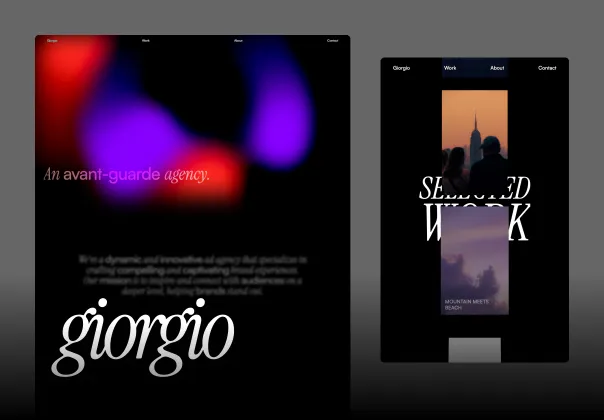 قالب آژانس جورجیو برای Framer | Giorgio