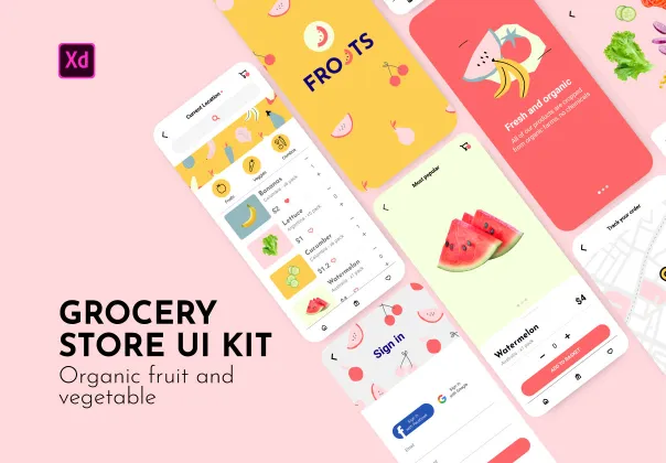 کیت UI فروتس | فروشگاه میوه و سبزیجات ارگانیک