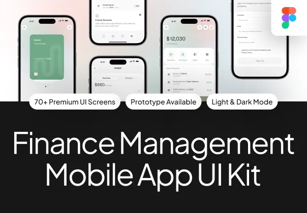 کیت UI اپلیکیشن مدیریت مالی موبایل