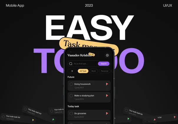 کیت UI اپلیکیشن مدیریت وظایف و تقویم TEasy Todo