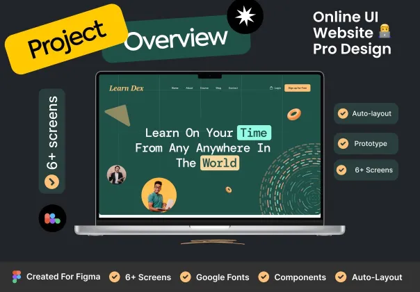 کیت UI و قالب وب دوره‌های آنلاین | Learn Dex