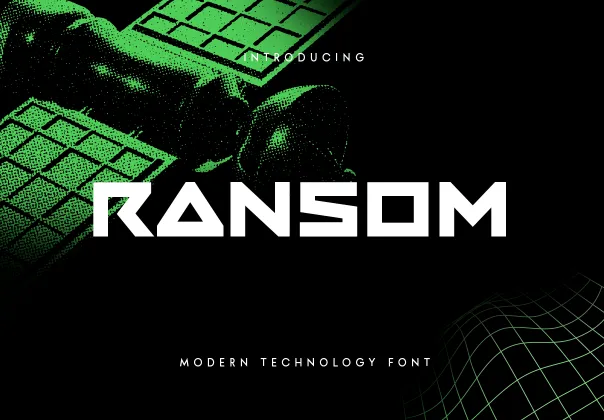 فونت رانسوم - مدرن و تکنولوژیک