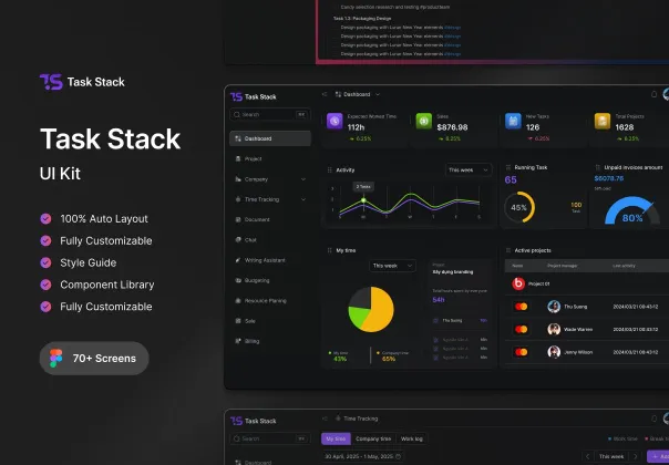 کیت UI Task Stack برای مدیریت وظایف