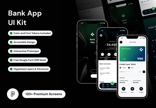 کیت رابط کاربری اپلیکیشن بانکداری مدرن