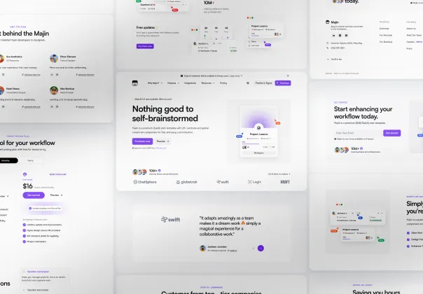 کیت رابط کاربری ماژین B2B/SaaS | Majin