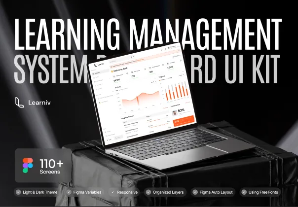 کیت UI داشبورد سیستم مدیریت یادگیری Learniv