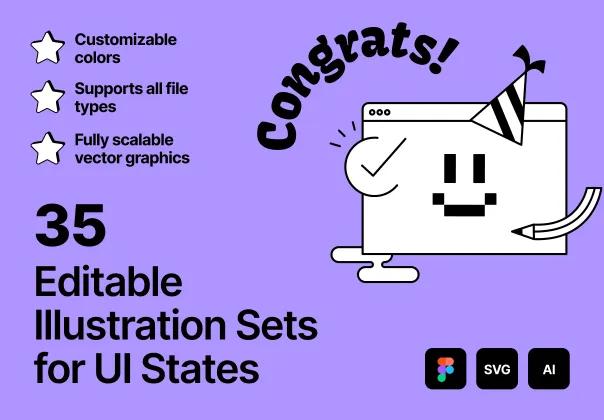 ست ایلاستریشن استیتس وب و اپلیکیشن | Emote Agency