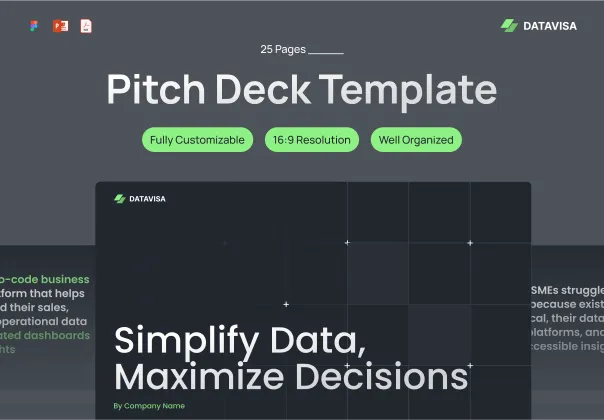 قالب ارائه پیچ دک دیتاویستا | تبدیل داده به اقدام | DataVista