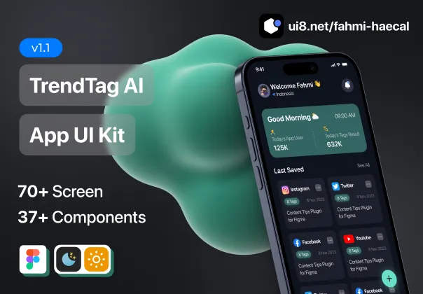کیت رابط کاربری اپلیکیشن ترندتگ | TrendTag