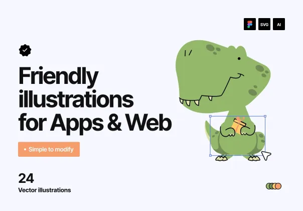 ایلوستریشن حیوانات دوست‌داشتنی و جادویی برای اپ و وب | Magic Animals