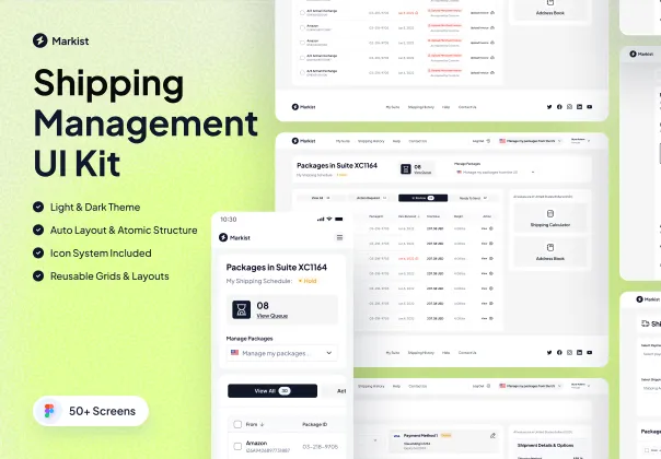 کیت UI داشبورد مدیریت انبار و خدمات حمل‌ونقل | Shipping Service