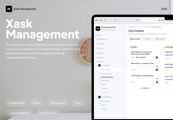 Xask - مدیریت داشبورد و تسک