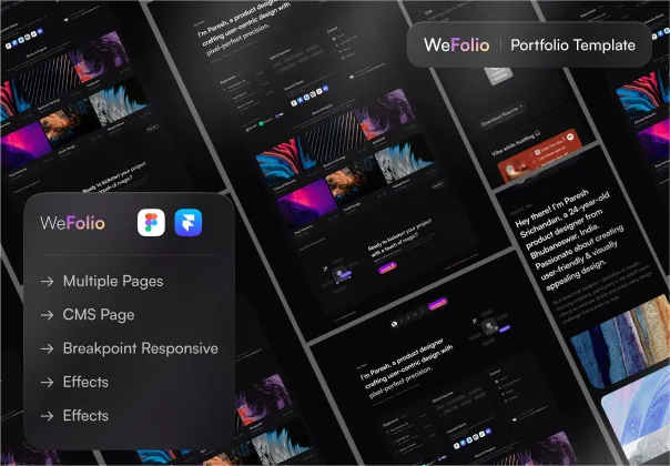 قالب پورتفولیو ویفولیو برای فرد و آژانس | Wefolio