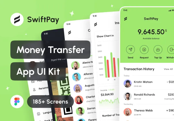 کیت رابط کاربری اپلیکیشن انتقال پول و کیف پول دیجیتال سوئیفت‌پی | SwiftPay