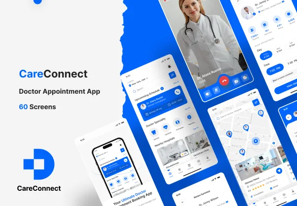 کیت رابط کاربری نوبت‌دهی به دکتر موبایل 